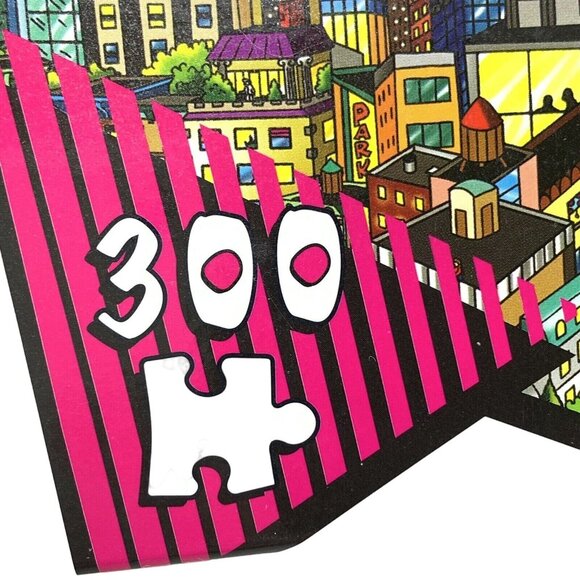 Charles Fazzino 300 Pc Jigsaw Puzzle As Dusk Falls Over NYC 18 x 25.5 Inch - Picture 3 of 5